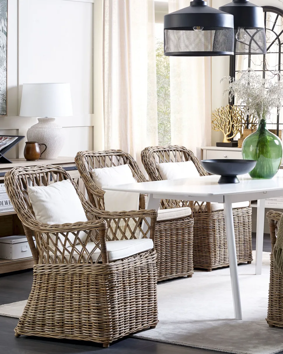 Cadeira De Jardim Em Rattan Cor Natural Maros