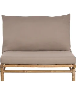 Cadeira Em Bambu Claro E Taupe Todi