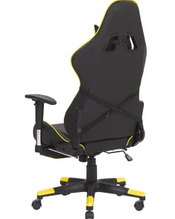 Cadeira Gaming Em Pele Sintetica Amarela E Preta Victory