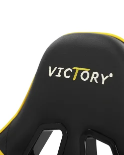 Cadeira Gaming Em Pele Sintetica Amarela E Preta Victory