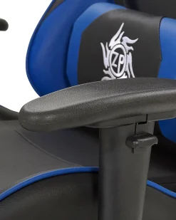 Cadeira Gaming Em Pele Sintetica Azul E Preta Victory