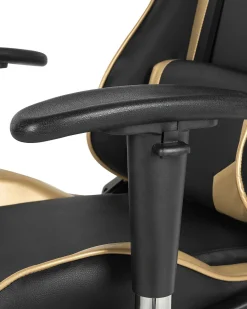 Cadeira Gaming Preta E Dourada Knight