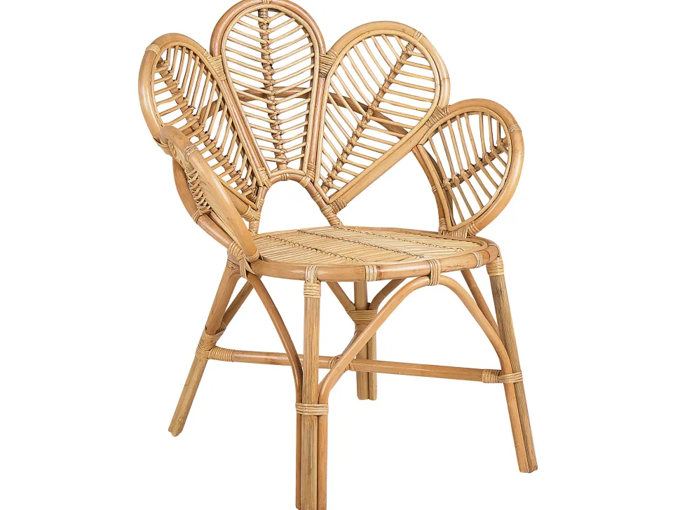 Cadeira Pavao Em Rattan De Cor Natural 88 Cm Florentine Ii