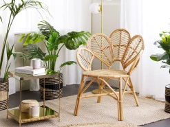 Cadeira Pavao Em Rattan De Cor Natural 88 Cm Florentine Ii