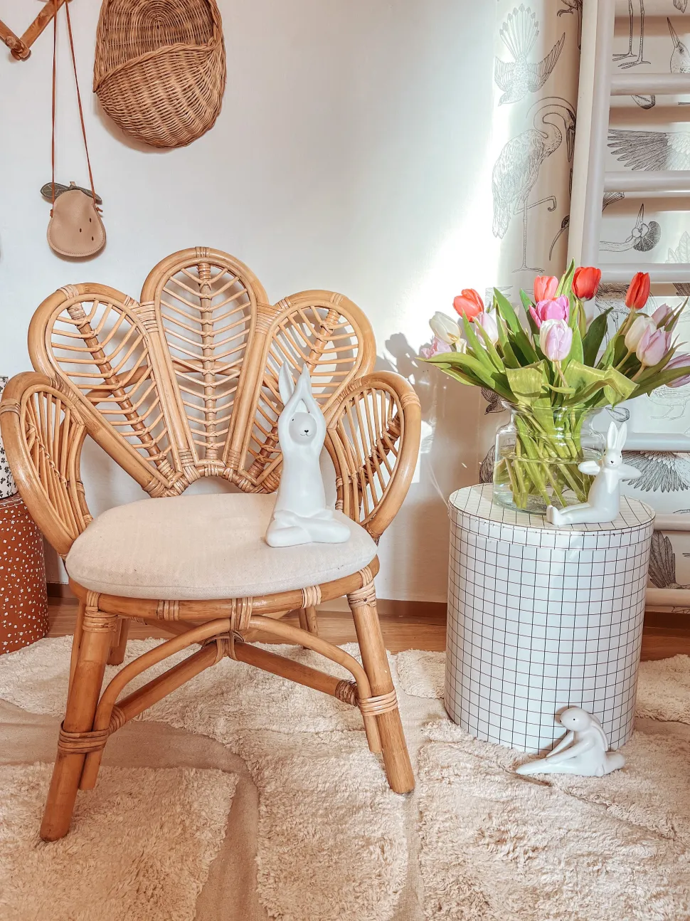 Cadeira Pavao Em Rattan De Cor Natural 88 Cm Florentine Ii