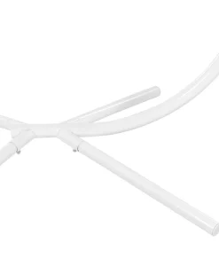 Cadeira Suspensa Com Suporte Em Rattan Branco E Cinzento Acri