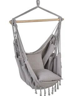 Cadeira Suspensa Em Algodao Cinzento Claro Bonea