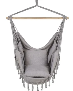 Cadeira Suspensa Em Algodao Cinzento Claro Bonea