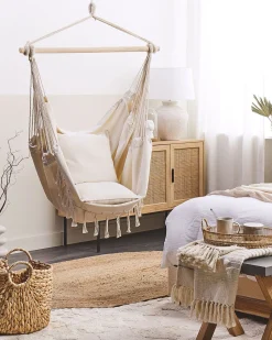 Cadeira Suspensa Em Algodao Creme Bonea