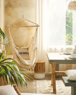 Cadeira Suspensa Em Algodao Creme Bonea