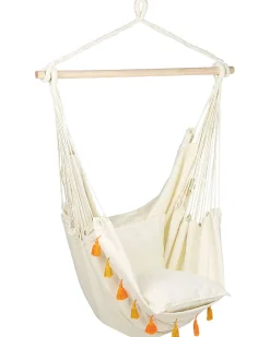 Cadeira Suspensa Em Algodao Creme Varena