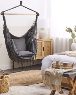 Cadeira Suspensa Em Algodao Cinzento Bonea