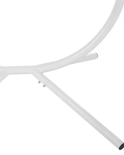 Cadeira Suspensa Em Rattan Branco Com Suporte Adria