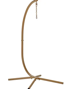 Cadeira Suspensa Em Rattan Creme Com Suporte Acri