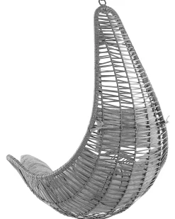 Cadeira Suspensa Em Rattan Preto Atri Ii