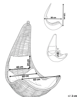 Cadeira Suspensa Em Rattan Preto Atri Ii