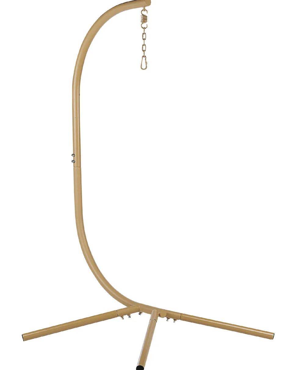 Cadeira Suspensa Em Rattan Creme Com Suporte Adria