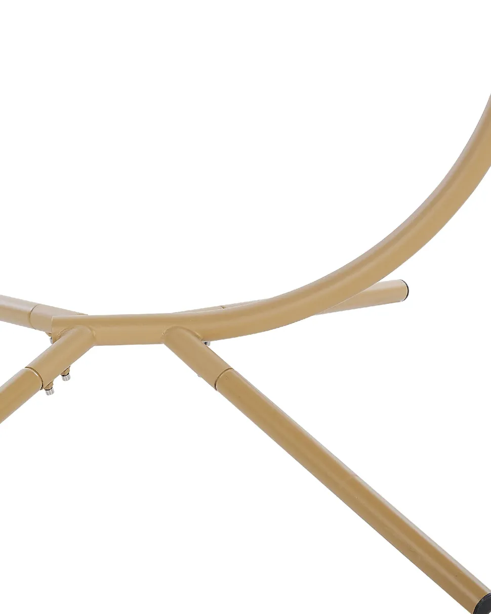 Cadeira Suspensa Em Rattan Creme Com Suporte Adria