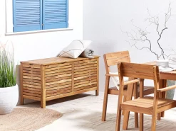 Caixa De Arrumação Para Jardim Em Madeira Castanha Clara 130 X 64 Cm Riviera