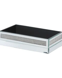 Caixa Espelhada Para Lencos Prateada Charly