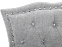 Cama De Solteiro Com Arrumação Em Veludo Cinzento Claro 90 X 200 Cm Metz