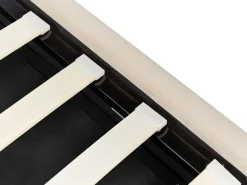 Cama De Solteiro Com Arrumação Em Veludo Creme 90 X 200 Cm Metz