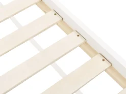 Cama De Solteiro Em Forma De Casa Em Madeira De Pinho Branca 90 X 200 Cm Tosse