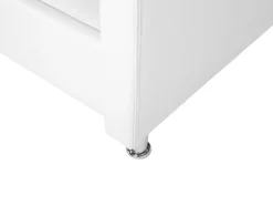 Cama De Solteiro Em Pele Sintetica Branca 90 X 200 Cm Metz