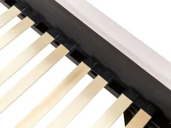 Cama De Solteiro Em Veludo Rosa Pastel 90 X 200 Cm Metz