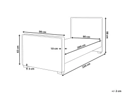 Cama De Solteiro Em Veludo Rosa 90 X 200 Cm Teenie