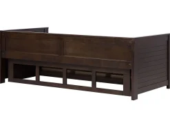 Cama Dupla Com Arrumação Em Madeira Castanha Escura 90/180 X 200 Cm Cahors