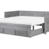 Cama Dupla Com Arrumação Em Madeira Cinzenta 90/180 X 200 Cm Cahors
