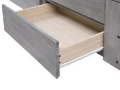 Cama Dupla Com Arrumação Em Madeira Cinzenta 90/180 X 200 Cm Cahors