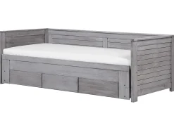 Cama Dupla Com Arrumação Em Madeira Cinzenta 90/180 X 200 Cm Cahors