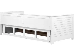 Cama Dupla Com Arrumação Em Madeira Branca 90/180 X 200 Cm Cahors