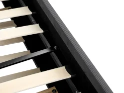 Cama Dupla Em Bombazine Cinzento Escuro 90 X 200 Cm Mimizan