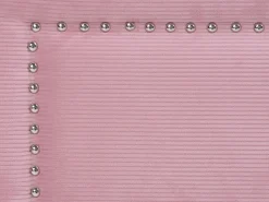 Cama Dupla Em Bombazine Rosa 90 X 200 Cm Mimizan