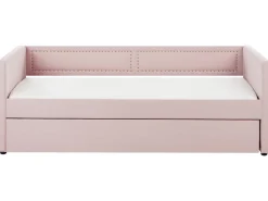 Cama Dupla Em Bombazine Rosa Salmao 90 X 200 Cm Mimizan