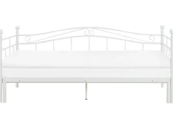 Cama Dupla Em Metal Branco 90/180 X 200 Cm Tulle
