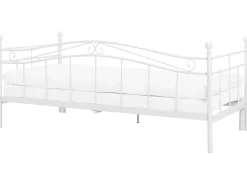 Cama Dupla Em Metal Branco 80/160 X 200 Cm Tulle