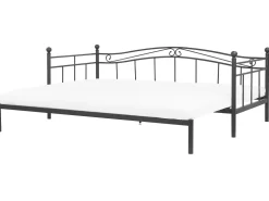 Cama Dupla Em Metal Preto 80/160 X 200 Cm Tulle