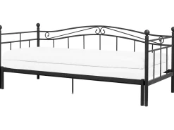 Cama Dupla Em Metal Preto 90/180 X 200 Cm Tulle