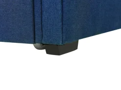 Cama Dupla Em Tecido Azul Marinho 90 X 200 Cm Libourne