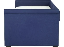 Cama Dupla Em Tecido Azul Marinho 90 X 200 Cm Libourne