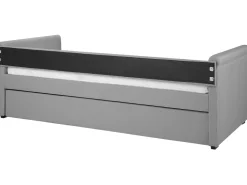 Cama Dupla Em Tecido Cinzento Claro 90 X 200 Cm Libourne