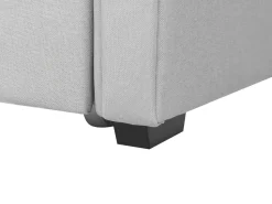 Cama Dupla Em Tecido Cinzento Claro 80 X 200 Cm Libourne