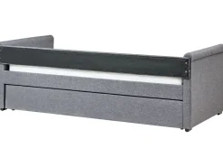 Cama Dupla Em Tecido Cinzento Escuro 90 X 200 Cm Libourne