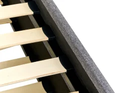 Cama Dupla Em Tecido Cinzento Escuro 90 X 200 Cm Libourne