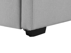 Cama Dupla Em Tecido Cinzento Claro 90 X 200 Cm Marmande