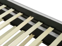 Cama Dupla Em Tecido Cinzento Claro 80 X 200 Cm Marmande